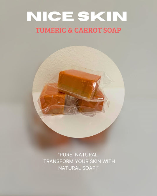 Nice Skin Tumeric & Carrot Soap- 1Unit